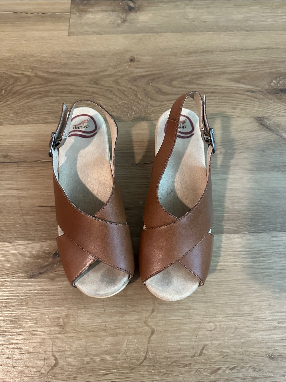 Dansko Women's Brown Leather Slingback Sandals US7
